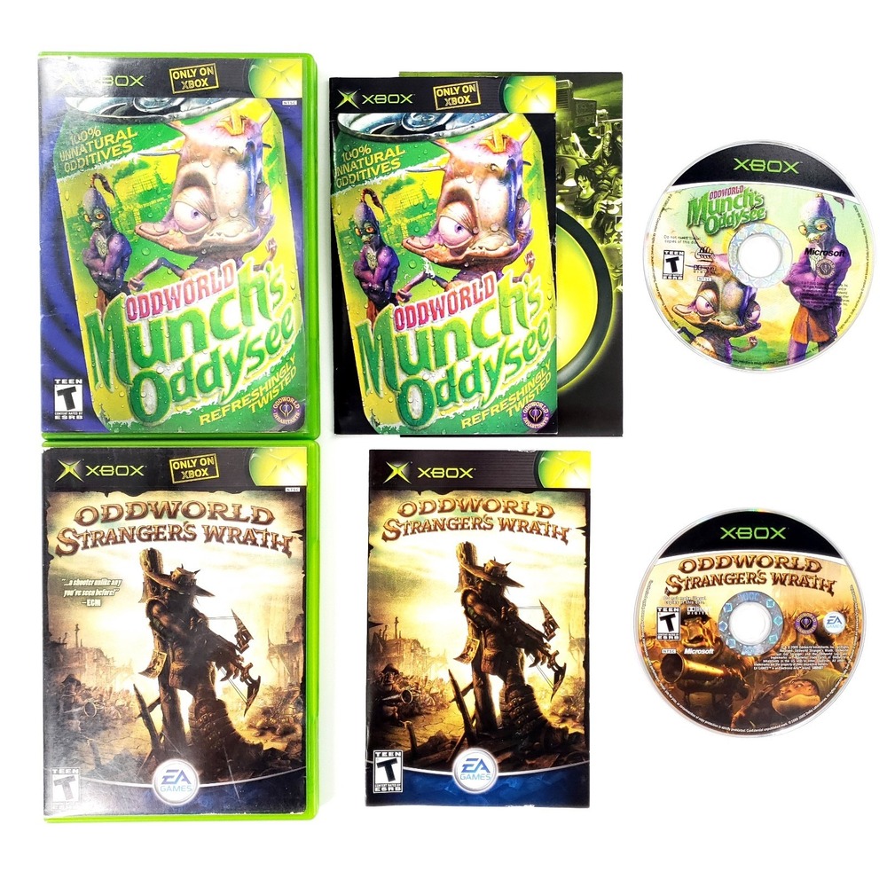 Oddworld: Munch's Oddysee & Oddworld: Stranger's Wrath Microsoft Xbox Complete
